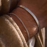 AIDASE  -  3mm Stainless Steel Cuban Chain Bracelet Men's Street Hip Hop Jewelry Accessories Adjustable Open Bracelet aidase-shop