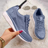 AIDASE  -  Plus Size Casual Sneakers Women's New Style European and American Thick Bottom Old Man Shoes Solid Color Loafers Women's Sh aidase-shop