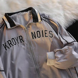AIDASE  -  Spring Autumn Retro Baseball Uniform Coat Men Women's Harajuku BF Preppy Couple Jacket American Loose Streetwear aidase-shop