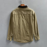 Aidase 110kg 100% Cotton Men Workwear Shirts 2024 Spring Summer Long Sleeve Retro Oversize Loose Blouses for Youth y2k Casual Male Tops aidase-shop