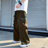 AIDASE  -  Japanese Overalls Men Functional Multi-pocket Pants Korean Urban Streetwear Trend High-end Elastic Waist Lace Casual Trousers aidase-shop