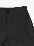 AIDASE  -  Spring Fall Men's Casual Pants Sports Training Stretch Slim Fit Pencil Pants Men Fashion Pleated Design Solid Color Trousers aidase-shop