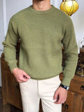 AIDASE  -  Leisure Knitting Sweaters For Mens Fall Winter Casual Texture Knit Bottoming T Shirt Fashionable Solid Color Crew Neck Sweater aidase-shop