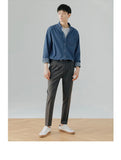 AIDASE  -  Basic Denim Shirt Coats Long Sleeve Men Youth Spring Koreon Casual Solid Safari Style Pocket Lapel High Street All-match Jackets aidase-shop