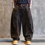 AIDASE  -  Men Streetwear Fashion Hip Hop Loose Casual Oversize Wide Leg Baggy Jeans Bending Knife Denim Pants Cityboy Y2k Harem Trousers aidase-shop