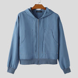 AIDASE  -  Men Hoodies Solid Color Zipper Hooded Long Sleeve Casual Male Sweatshirts Streetwear Spring Fashion Outerwear Men aidase-shop