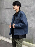 Aidase Vintage American Detroit Jacket Men Women Retro Solid Loose Cargo Coat Washed Cotton Casual Bomber Jacket Spring Autumn Top aidase-shop