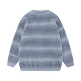 Aidase Autumn and Winter Striped Plush Thickened Men's Cardigan V-neck Fashionable Casual Loose Sweater Couple Streetwear Loose Knit aidase-shop