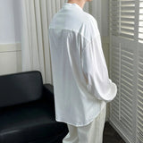 AIDASE  -  Simple Male Shirt 2025 Summer New Niche Design Casual Trendy Long Sleeve Stand Collar Tops Versatile Menswear Tide aidase-shop