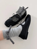 AIDASE  -  Women's French Style Vintage Ballet Flats Mary Jane Lace up Bowknot Driving Moccasins Office Work Casual Slip on Shoes aidase-shop