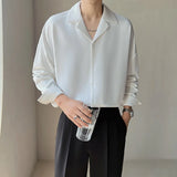 Aidase Apricot Black White Shirt Men Fashion Social Men Dress Shirt Korean Loose Casual Long-sleeved Shirts Men Formal Shirt M-3XL aidase-shop