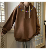 AIDASE  -  Autumn Colourful Letter Print Sweatshirt Fashion American Street Hooded Long Sleeve Trend Loose Pullover Top Men Women Clothing aidase-shop