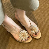 AIDASE  -  Fashion Sexy Hollow Out Strange Style Female Shoes Woman Sandals Summer Crystal Flower Decoration High Heel Ladies Slippers aidase-shop