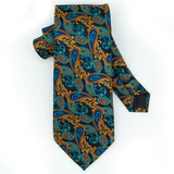 AIDASE  -  Teal Green Solid Paisley Wedding Tie For Men Fashion Design Quality Hanky Cufflink Men Gift Necktie Set aidase-shop