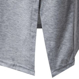 AIDASE  -  Men's Casual and Fashionable Short Sleeved T-shirt with Button Decoration on The Hem, Split Round Neck Short Sleeved T-shirt aidase-shop