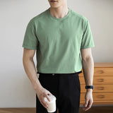 AIDASE  -  Men's Airflow Crew Neck Tee - Relaxed Fit in Classic White & Multi-Tones | Breathable Cotton for Effortless Urban Styling M-4XL aidase-shop