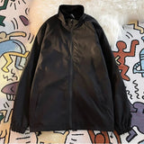 AIDASE  -  Autumn New Men's Zipper Bomber Jacket Male Casual Streetwear Loose Black Gray Pilot Coat Man Clothing 4XL 5XL aidase-shop