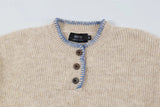 AIDASE  -  Men's Sweater Crew Neck Button Decoration Business Casual Soft Breathable Wrinkle resistant Loose Minimalist Versatile Pullover aidase-shop