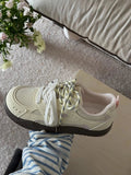 AIDASE  -  Women's New Breathable Mesh Sneakers Casual Thick Sole White Shoes Soft Bottom Versatile Niche aidase-shop
