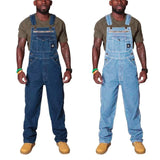Aidase Vintage Patchwork Cargo Pants Mens Denim Overalls Spring Autumn   Oversize Romper Jeans Trousers Casual Jumpsuit Plus Size 5XL