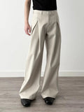 AIDASE  -  Men's Double Pleated Suit Pants Casual Loose Wide Leg Trousers Spring Autumn Cleanfit Soft Korean Old Money Style Drape Pants aidase-shop