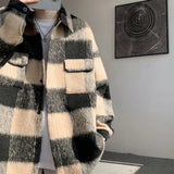 AIDASE  -  American Style Men's Woolen Jacket Loose High Street Large Pocket Decoration Long Sleeve Turn-down Collar Men Coats 21E7628 aidase-shop