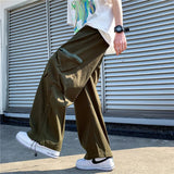 AIDASE  -  Japanese Overalls Men Functional Multi-pocket Pants Korean Urban Streetwear Trend High-end Elastic Waist Lace Casual Trousers aidase-shop