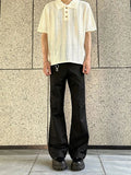 AIDASE  -  Bla Slim Fit Ice Silk West Pants Knife  Drapey Casual Summer Thin Straight Leg Trousers for Men Faionable Straight Cut aidase-shop