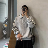Aidase Tops Polo Stripe White Male Clothes Sweatshirts T Shirts for Men Aesthetic Korean Autumn Luxury One Piece Regular Fit Cotton F A aidase-shop
