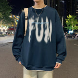 AIDASE  -  Autumn New Abstract Print Round Neck Sweatshirts False Two-piece Casual Sports Long-sleeved Trend Streetwear Men Women Clothing