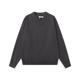 AIDASE  -  Loose V-Ne Knitwear Pure Color Base Layer Sweater for Men Autumn Winter New Sle Korean Loose Sle Faionable Versatile aidase-shop