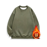 AIDASE  -  Fall Winter Large Size 300 Pou Retro Suede Sweatirt Men Heavyweight Trendy Brand Ins Loose Casual Hatl Jaet aidase-shop