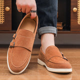 AIDASE  -  Fashion Men's Casual Shoes Suede Leather Men Classic British Style Tassels Loafers Moccasins Mens Outdoor Driving Flats aidase-shop