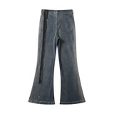Aidase RO Style Gradient Washed Sashes Flare Jeans Unisex Streetwear Baggy Y2K Bell-bottoms Harajuku Loose Casual Denim Trousers aidase-shop