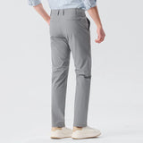 AIDASE  -  Summer New Fashion Men Solid Color Simple Basic Casual Trendy Daily Straight Silk Trousers American European Male Pants Clothes aidase-shop