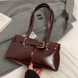 AIDASE  -  Vintage Coffee Color Casual Tote Shoulder Bag Women Cute Shopping Bag Female Handbag aidase-shop