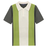 Aidase Summer Men's Clothing Luxury Knit Short Sleeve Polo Shirt Retro Button-down Patchwork Popular Fashion Business Leisure Knitwear