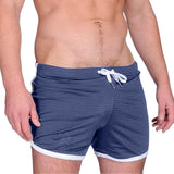 AIDASE  -  Striped Beach Shorts Men Fashion Swimwear Men'S Gym Workout Shorts Bodybuilding Weightlifting Pants Training Menswear Clothing aidase-shop
