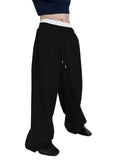 AIDASE  -  Men Drawstring Waist Loose Straight Leg Wide Leg Sports Sweatpants With Pockets aidase-shop