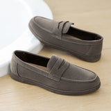 AIDASE  -  Leather Loafers Men's Business Casual Flat Heel Breathable Comfortable Spring Autumn Seasonal Fashion Single Shoes Slip-On aidase-shop