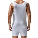 AIDASE  -  Men Bodysuits Undershirts Tank Tops Bodybuilding Jumpsuit Shorts One-piece Loungewear Vest Gym Fitness Singlet aidase-shop