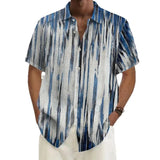 AIDASE  -  Men's Vintage Geometric Ethnic Pattern Button Shirt Lapel Hawaiian Style Summer Party Holiday Clothing aidase-shop