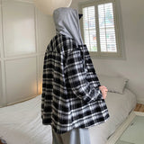 AIDASE  -  Autumn Retro Plaid Shirt American Trend Hooded Casual Men's Jacket Fashion Loose Long-sleeved Men Women Clothing aidase-shop