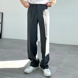 AIDASE  -  Autumn Outdoor Fashion Solid Color Draped Trousers For Mens New Casual Pleated Trousers Vintage Men's Loose Straight Suit Pants aidase-shop