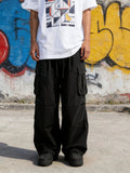AIDASE  -  Fashion Work Pants Men Casual Wide-Leg Sweatpants Loose Lightweight Cargo Trousers American Style Hiphop Streetwear Pants Male aidase-shop
