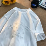Aidase Fashion Heavyweight Men Women Pure Cotton Loose Large Size Trendy Short-sleeved Korean Version 2024 New Casual All-match T-shirt aidase-shop