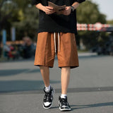 Aidase 2025 Summer Men's Overalls Shorts Baggy Straight Casual Short Pants Y2K Streetwear Bermuda Sports Drawstring pantalones cortos aidase-shop