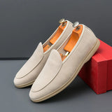 AIDASE  -  Fashionable Men Loafers American Casual Comfortable Brand Small Leather Shoes British Business Travel Shoes in Sizes 38-46 aidase-shop