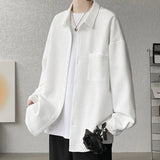 AIDASE  -  Long-sleeved Autumn Winter Men's Velvet Jacket Trendy Loose New Jacquard Shirt aidase-shop