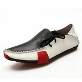 AIDASE  -  Size 47 Italian Soft Men Loafers Handmade Moccasins Men Shoes Leather Casual Breathable Slip on Boat Shoes Zapatos Hombre aidase-shop